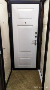Входная дверь 11,5 см ФОРТ Винорит патина черная МДФ/МДФ 1ДВ