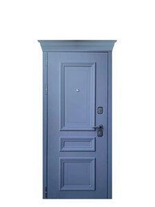 Входная дверь 9см АВРОРА темно-синий софт с капителью классика Бункер