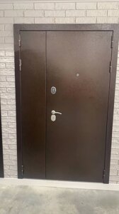 Входная дверь уличная 9см классика бункер антик медь + цинк /дуб беловежский нестандарт 2200*1200