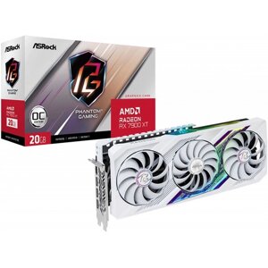 Asrock видеокарта radeon RX 7900 XT phantom gaming white OC 20GB (RX7900XT PGW 20GO)