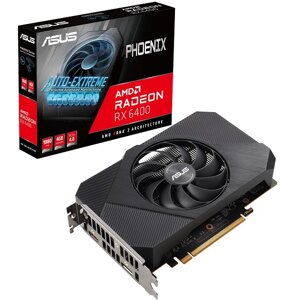 ASUS видеокарта radeon RX 6400 phoenix 4GB (PH-RX6400-4G)90YV0h91-M0na00)