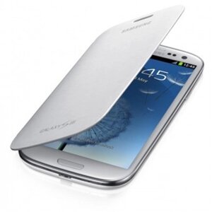 Brand Flip Cover с окошком для Samsung Galaxy S4 white