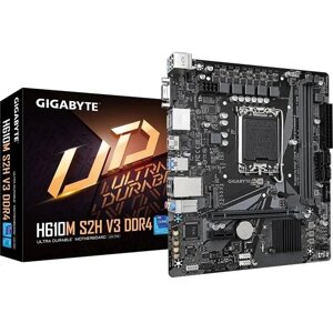 Gigabyte материнская плата H610M S2h V3 DDR4 (LGA1700/H610/2xddr4/PCI-ex1/PCI-ex16/M.