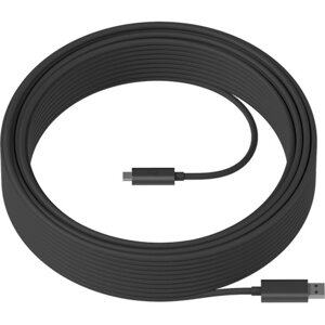 Logitech Кабель оптический активный Strong USB 3.1 Cable 25 m, Graphite (939-001802)