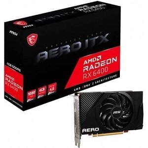 MSI видеокарта radeon RX 6400 AERO ITX 4GB (RX 6400 AERO ITX 4G)