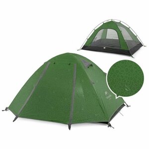 Naturehike Палатка P-Series Aluminum Pole Tent 210T65D, трехместная, темно-зеленая NH18Z033-P