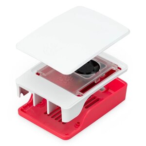 Raspberry Корпус для микрокомпьютера Pi 5 Case, красный/белый