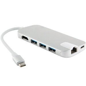 Red Line USB-концентратор 8 портов Type-C Multiport adapter Type-C 8 in 1 Silver (УТ000013432)