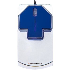 SolarBox Мышь X07 Blue USB Travel Optical Mouse, 1000DPI, прозрачный корпус с LED-подсветкой