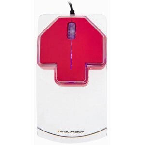 SolarBox Мышь X07 Red USB Travel Optical Mouse, 1000DPI, прозрачный корпус с LED-подсветкой
