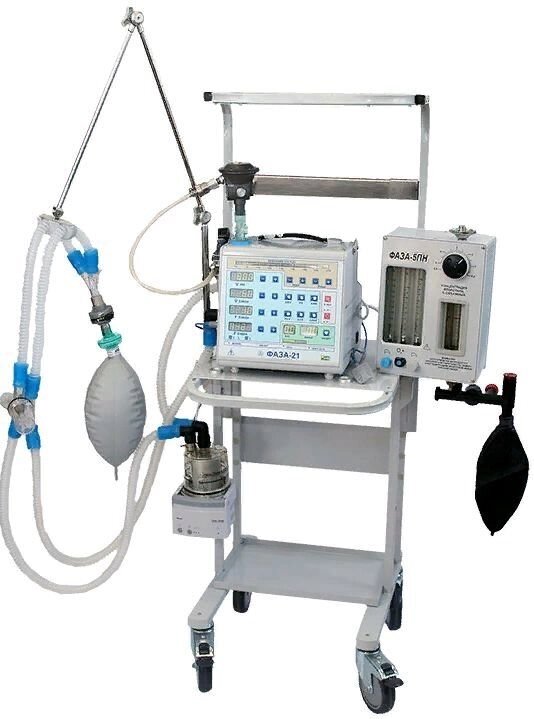Аппарат искусственной вентиляции легких с наркозной приставкой «Фаза-21» от компании АВАНТИ Медицинская мебель и оборудование - фото 1