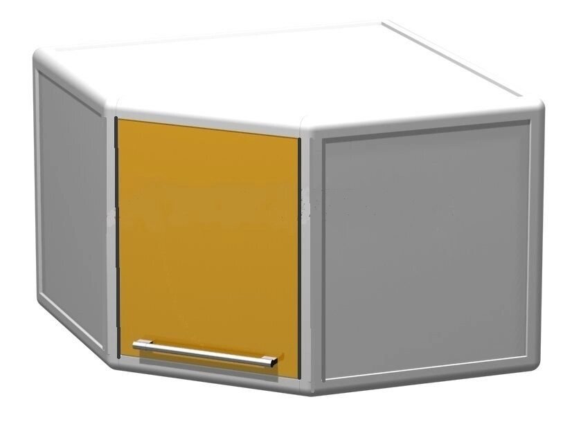 AR-P51Y шкаф навесной угловой, ДСП (Металлокаркас) от компании АВАНТИ Медицинская мебель и оборудование - фото 1