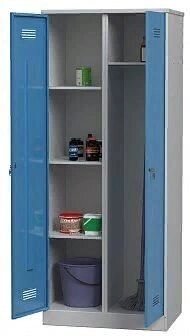 БТ-77-80 (105141) Шкаф для уборочного инвентаря металлический от компании АВАНТИ Медицинская мебель и оборудование - фото 1