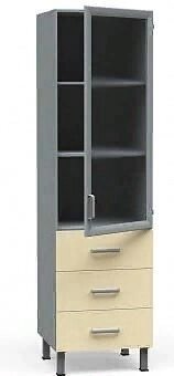 БТ-ШВя-3-60 Шкаф медицинский для лекарств и документов, витрина, одностворчатый с 3 ящиками и полками от компании АВАНТИ Медицинская мебель и оборудование - фото 1