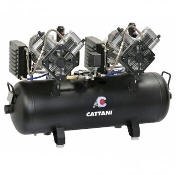 CATTANI типа тандем, на 5-6 установок, 2 трехфазных мотора компрессор от компании АВАНТИ Медицинская мебель и оборудование - фото 1