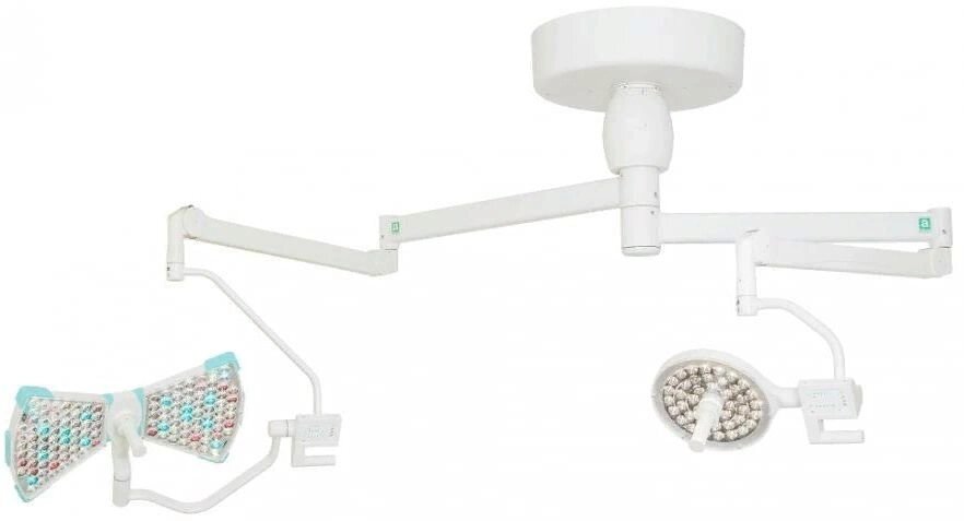 Хирургический потолочный двухблочный светильник Аксима СД 160/100 от компании АВАНТИ Медицинская мебель и оборудование - фото 1