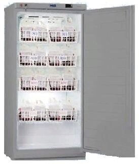 Холодильник для хранения крови ХК-250-2 ПОЗиС с дверью из металлопласта и блоком управления БУ-М01 (250 л) цвет серебро от компании АВАНТИ Медицинская мебель и оборудование - фото 1