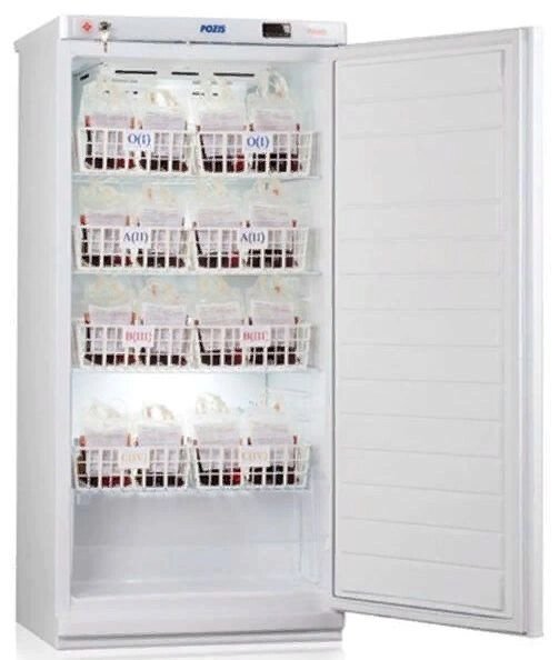 Холодильник для хранения крови ХК-250-2 ПОЗиС с металлической дверью и блоком управления БУ-М01 (250 л) от компании АВАНТИ Медицинская мебель и оборудование - фото 1