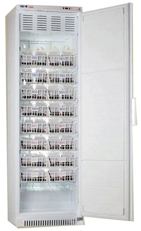 Холодильник для хранения крови ХК-400-2 ПОЗиС с металлической дверью и блоком управления БУ-М01 (400 л) от компании АВАНТИ Медицинская мебель и оборудование - фото 1