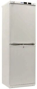 Холодильник фармацевтический двухкамерный ХФД-280-1 ПОЗиС с металлическими дверями и блоком управления БУ-М01(140/140 л)