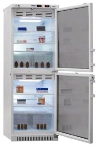 Холодильник фармацевтический двухкамерный ХФД-280(ТС) ПОЗИС»140/140 л) с тонированными стеклянными дверями
