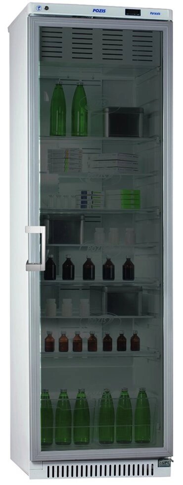 Холодильник фармацевтический ХФ-400-5 (ТС) ПОЗиС с тонированной стеклянной дверью и блоком управления БУ-М01 (400 л) от компании АВАНТИ Медицинская мебель и оборудование - фото 1