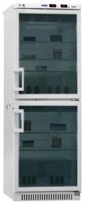 Холодильник фармацевтический ХФД-280-1(ТС) ПОЗиС с тонированными стекл. дверями и блоком управления БУ-М01 (140/140 л)