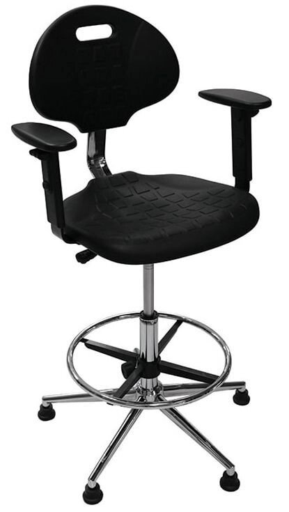 Кресло лабораторное полиуретановое с подлокотниками КР12-В от компании АВАНТИ Медицинская мебель и оборудование - фото 1