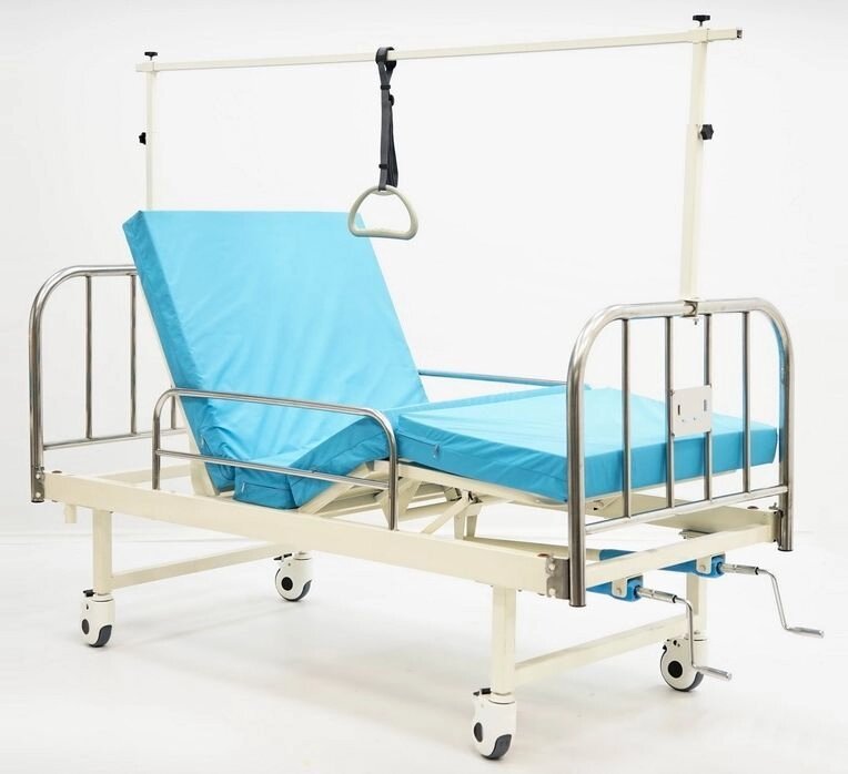 Кровать механическая с рамой Балканского MET DM-300 (NOX) от компании АВАНТИ Медицинская мебель и оборудование - фото 1