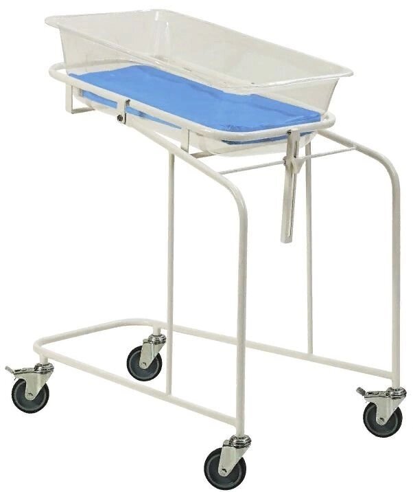 Кровать-тележка для новорожденных КТН-01-МСК с пластиковым кувезом, с подвижным ложем (код МСК-130) от компании АВАНТИ Медицинская мебель и оборудование - фото 1