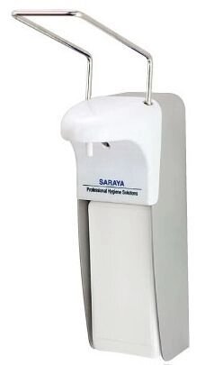 Локтевой дозатор для жидкого мыла и антисептика SARAYA MDS-1000A от компании АВАНТИ Медицинская мебель и оборудование - фото 1
