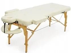 MET COMFORT PRO W2 Стол массажный, на буковом каркасе, кремовый от компании АВАНТИ Медицинская мебель и оборудование - фото 1
