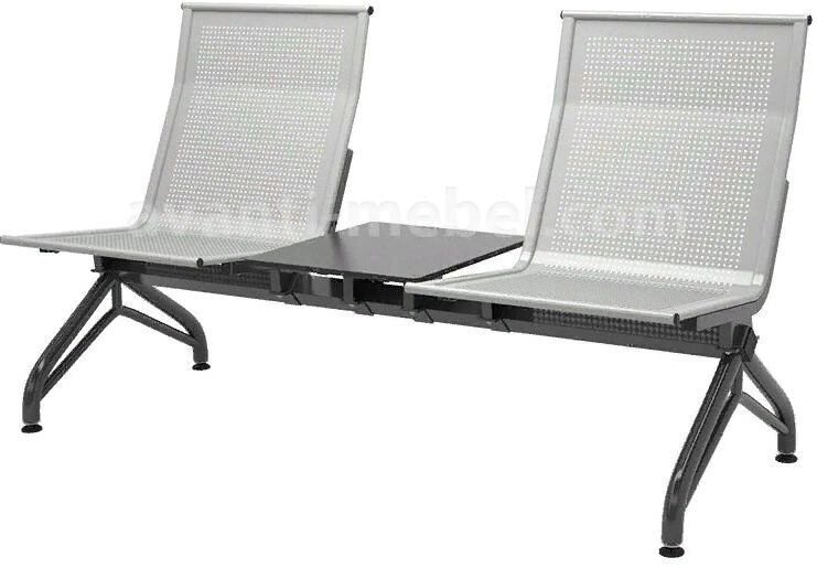 Многоместная секция Aero БП без мягкого элемента со столиком от компании АВАНТИ Медицинская мебель и оборудование - фото 1