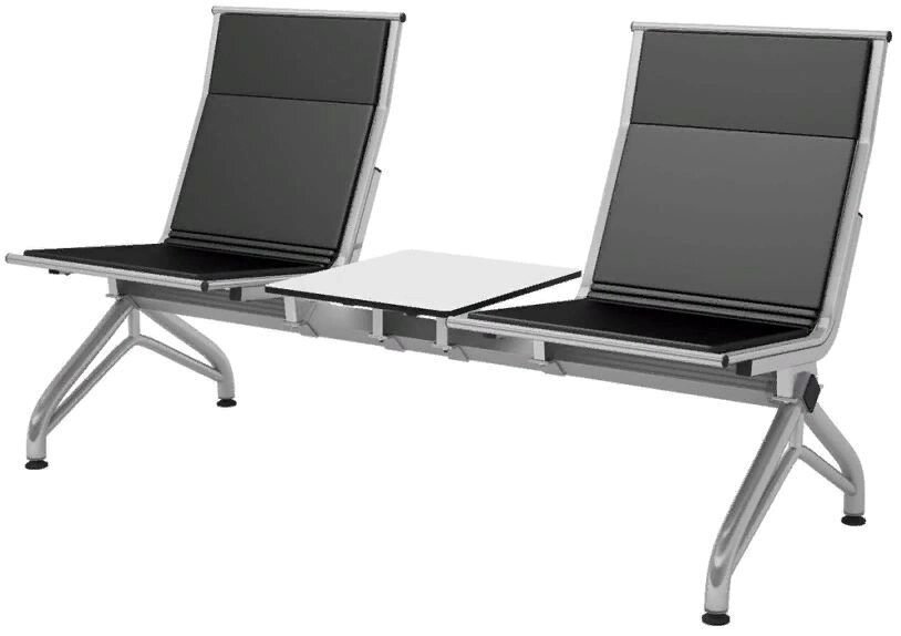 Многоместная секция Aero БП со столиком от компании АВАНТИ Медицинская мебель и оборудование - фото 1