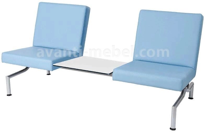 Многоместная секция Slot со столиком от компании АВАНТИ Медицинская мебель и оборудование - фото 1