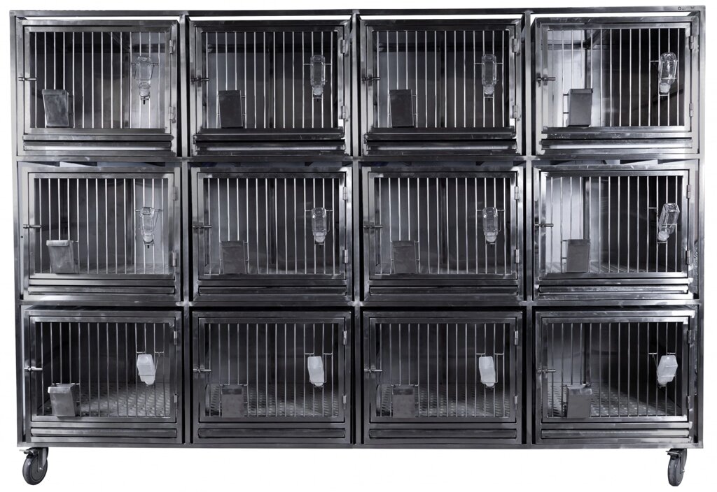 Модуль из 12 клеток для лабораторных кроликовC L-1270.4 от компании АВАНТИ Медицинская мебель и оборудование - фото 1