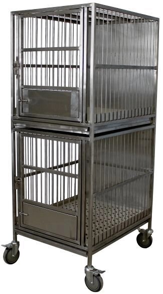 Модуль клеток для собак двухуровневый VETBOT CL-1237 от компании АВАНТИ Медицинская мебель и оборудование - фото 1