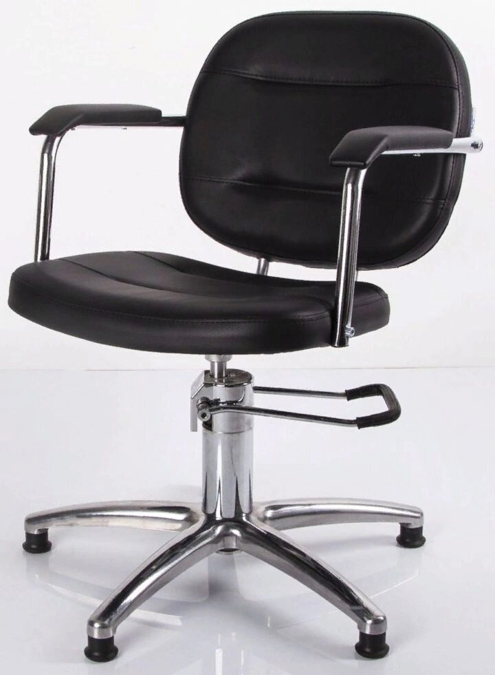 Парикмахерское кресло «Алекс» гидравлическое пятилучье хром от компании АВАНТИ Медицинская мебель и оборудование - фото 1