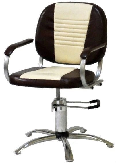 Парикмахерское кресло «Бриз» гидравлическое пятилучье хром от компании АВАНТИ Медицинская мебель и оборудование - фото 1