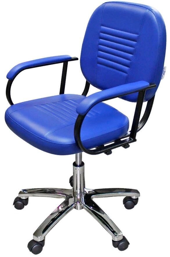 Парикмахерское кресло «Бриз» пневматическое пятилучье хром от компании АВАНТИ Медицинская мебель и оборудование - фото 1