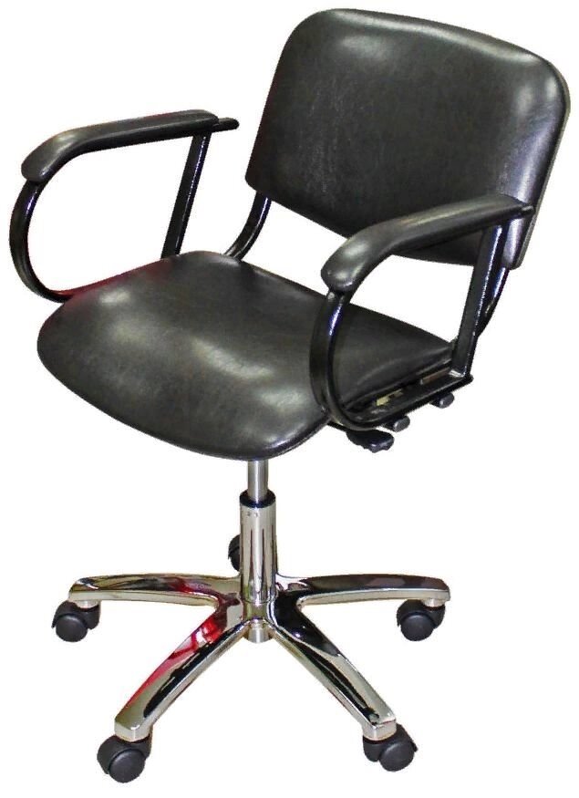 Парикмахерское кресло «Классик» пневматическое пятилучье хром от компании АВАНТИ Медицинская мебель и оборудование - фото 1