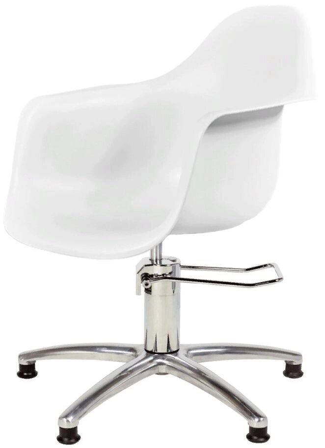 Парикмахерское кресло "Рэй" белое, гидравлическое от компании АВАНТИ Медицинская мебель и оборудование - фото 1