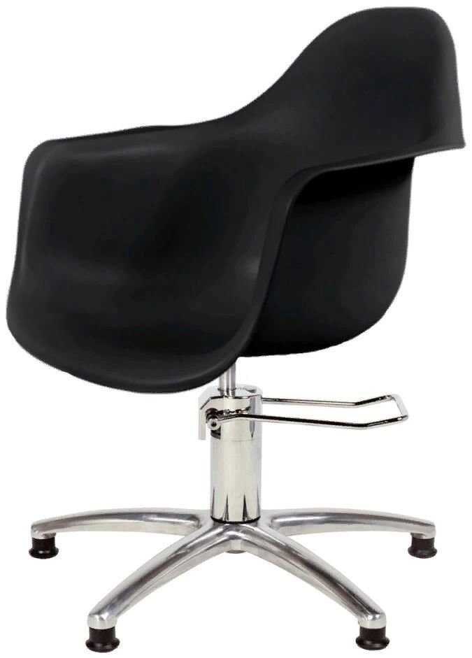Парикмахерское кресло "Рэй" черное, гидравлическое от компании АВАНТИ Медицинская мебель и оборудование - фото 1