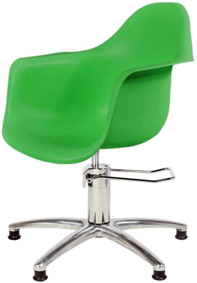 Парикмахерское кресло "Рэй" зеленое, гидравлическое от компании АВАНТИ Медицинская мебель и оборудование - фото 1
