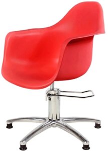 Парикмахерское кресло "Рэй" красное, гидравлическое
