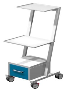 AR-H23 Тележка с выдвижным ящиком, двумя металлическими полками, двойной розеткой