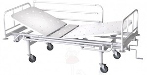 Кровать медицинская функциональная двухсекционная КФ2-01-«МСК», с винтовой регулировкой (код МСК-1102)