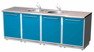ARKODENT-M22 комплект мебели для стерилизационной, столешница из нержавеющей стали, 4 модуля