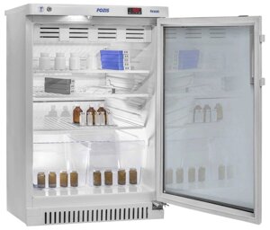 Холодильник фармацевтический ХФ-140-3 (ТС) ПОЗиС с тонированной стеклянной дверью и блоком управления БУ-М01 (140 л)