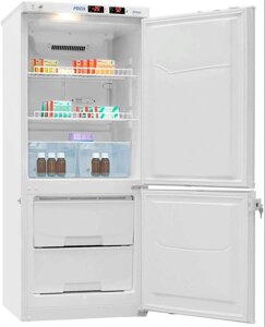 Холодильник комбинированный лабораторный ХЛ-250-1 ПОЗиС с металлической дверью и блоком управления БУ-М01 (170/80 л)